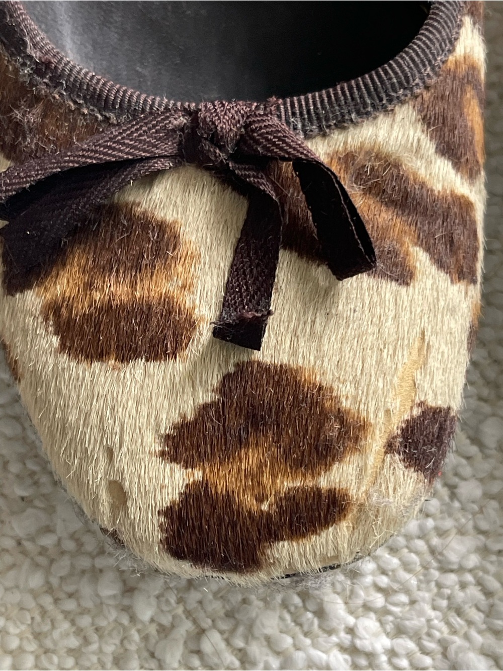 Prada Leopard-Print Ballet Flats in Brown and Beige - Picture 6 of 8